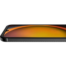 Zipax Samsung Galaxy Xcover 7  Uyumlu Kılıf Soft Karbon Görünüm Esnek Silikon Azn-Negro
