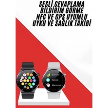 Vintessy Çok Fonksiyonlu Akıllı Saat Bluetooth Bağlantılı Çağrı Cevaplayabilen Uzun Pil Ömrü Yeni