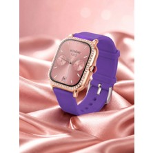 Vintessy 3 Kordonlu Rose Gold Kasalı Kadın Akıllı Saat Seti