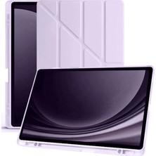 Renas Store Samsung Galaxy X610 Tab S9 Fe Plus 12.4 Kılıf Kalemlikli Mars Tablet Kılıfı - Lila