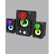Vintessy Rgb LED Aydınlatmalı USB Bilgisayar Oyun Hoparlörü