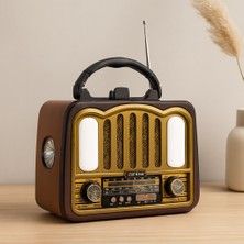 Bezos Şarjlı Fm Radyo Hoparlör (Usb/tf Mp3, Nostaljik Ibreli)