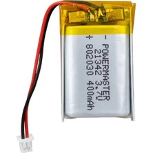 Renas Store Powermaster 802030 3.7 Volt 400 Mah Lityum Polimer Pil