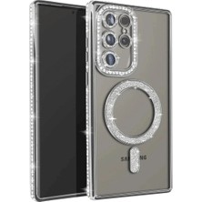 Vintessy Samsung Galaxy S23 Ultra Joke Simli Magneticsafe Kılıf - Gümüş
