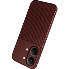Vintessy Xiaomi Poco X8 Pro Max Auto Focus Karbon Kapak - Bordo