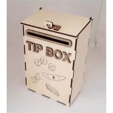 Bezos Kumbara Ahşap Posta Kutusu Tip Box Bahşiş Kutusu Tipbox