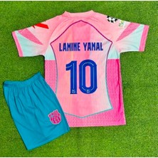 Mmt Spor Barcelona Lamine Yamal Yeni Sezon Pembe Futbol Çocuk Forması 2li Seti Pink