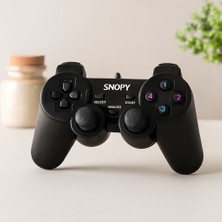 Bezos Kablolu Titreşimli Analog Oyun Kolu (Usb, 15 Tuş)