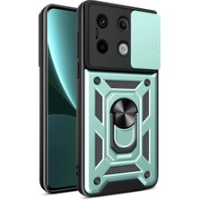 Renas Store Xiaomi Poco X6 Pro Kılıf Pars Lens Yüzüklü Silikon - Yeşil