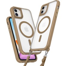 Renas Store Iphone 12 Kılıf Enka Magsafe Silikon Kılıf - Desert