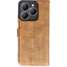 Renas Store Realme C63 Kılıf Trend S Plus Kapaklı Kılıf - Taba