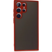 Renas Store Samsung Galaxy S24 Ultra Kılıf Montreal Silikon Kapak - Kırmızı
