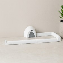 Bezos Kağıt Havlu Askısı Yapışkanlı Duvara Monte Beyaz Plastik