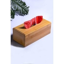 Bambu Kağıt Peçetelik - Bambu Kağıt Mendil Kutusu - Minimalist Bambu 22 x 19