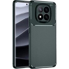 Renas Store Xiaomi Redmi Note 14 Pro 4g Kılıf Auto Focus Karbon Kapak - Koyu Yeşil