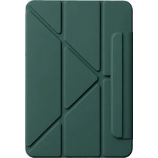 Vintessy Apple Ipad 2025 10.9 10.nesil (A16) Edz Manyetik Standlı Tablet Kılıfı - Koyu Yeşil