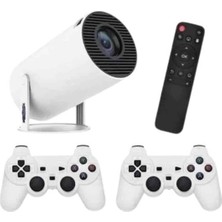 Fırsatkolik 4K Wireless Çift Kollu Kumandalı Oyun Projeksiyonu Retro Video Oyunu Yeni Nesil