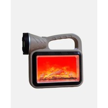 Renas Store Solar Alev Işığı Cob Teknolojili Taşınabilir El Feneri ve Kamp Lambası