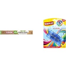 1001 Kesilmiş Doğal Pişirme Kağıdı 37X42 Cm, 16'lı X1 + Koroplast 5 Etkili Wc Blok 2'li Beyaz Sabu