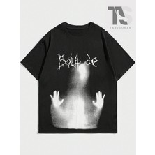 Tarzsokak Grunge Punk Erkek Mektup ve Şekil Grafikli Tişört