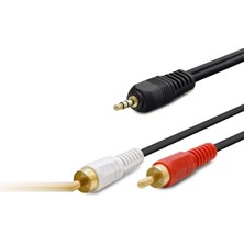 Renas Store 3.5 mm To 2rca Kablo 2lıne Gold 10M Siyah HDX1006