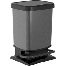 Rotho Paso Pedallı Çöp Kutusu 20L Karbon Metal