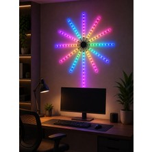 Renas Store Rgb LED Dekoratif Duvar Lambası Iç Mekân Telefon Kontrollü Ortam Aydınlatması