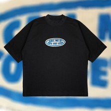 Tarzsokak Call Me If You Get Lost Oversize Unisex Pamuklu Nefes Alan Kalın Kumaşlı