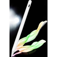Renas Store Dokunmatik Kalem Beyaz Şarjlı Yedek Uçlu Android ve Ios Uyumlu