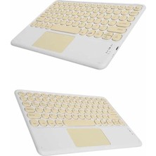 Renas Store Touchpad Tüm Cihazlara Uyumlu Bluetooth Klavye Touchpad Slim Kablosuz Wifi Q Klavye
