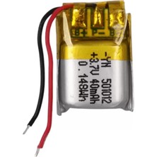 Sh Ticaret PM-24127 3.7V 40MAH 501012 Soketsiz Lityum Polimer (Li-Po) Batarya Edilebilir Pil