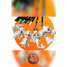Genç 3D Disney Princess Flexi Anahtarlık - Boyamaya Hazır Beyaz Figür - Hareketli ve Yaratıcı Kendin Yap (Dıy) Seti
