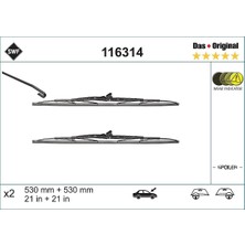 Renas Store Valeo Swf Das Original Set Silecek Jeep Grand Cherokee Iıı (2005-2010), Renault Clio Iı (2001-2010) (530+530 Mm) 116314