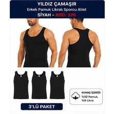 Yıldız Çamaşır Erkek Pamuk Likralı Sporcu Atlet (375-376-377)- 3ADET