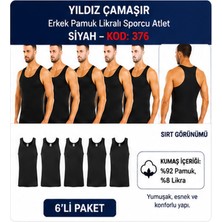 Yıldız Çamaşır Erkek Pamuk Likralı Sporcu Atlet (375-376-377)- 6 Adet