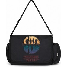 Sevbano Stranger Things Dizi Baskılı Unisex Okul, Spor, Ofis Çok Amaçlı Postacı Çantası