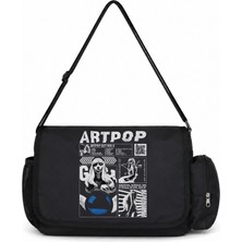 Sevbano Artpop Lady Gaga Şarkıcı Baskılı Unisex Okul, Spor, Ofis Çok Amaçlı Postacı Çantası