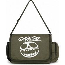 Sevbano Gorillaz Rock Metal Müzik Grubu Baskılı Unisex Okul, Spor, Ofis Çok Amaçlı Postacı Çantası