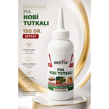 Setfix Hobi Tutkalı, 150GR / Boncuk, Sim, Slime, Keçe, Ahşap, Karton, Kumaş, Maket Için Şeffaf Donan Pva Yapıştırıcı