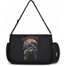 Sevbano Iron Maiden Rock Metal Müzik Grubu Baskılı Unisex Okul, Spor, Ofis Çok Amaçlı Postacı Çantası