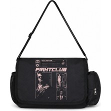 Sevbano Fight Club Tyler Durden Film Baskılı Unisex Okul, Spor, Ofis Çok Amaçlı Postacı Çantası