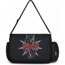 Sevbano Slipknot Rock Metal Müzik Grubu Baskılı Unisex Okul, Spor, Ofis Çok Amaçlı Postacı Çantası