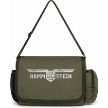 Sevbano Rammstein Rock Metal Müzik Grubu Baskılı Unisex Okul,spor,ofis Çok Amaçlı Postacı Çantası