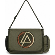 Sevbano Linkin Park Rock Metal Müzik Grubu Baskılı Unisex Okul, Spor, Ofis Çok Amaçlı Postacı Çantası