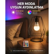 Mrt Teknik Kumanda Destekli Çok Renkli Akıllı LED Ampul Yeni Nesil