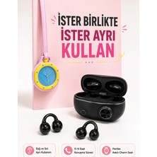 Mrt Teknik Kablosuz Kulaklık ve Pembe Askılı Çanta Charm Analog Saat Kampanya Seti