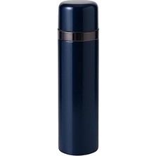 500 ml Gümüş - Mavi - Pembe Paslanmaz Çelik Termos – Çift Katmanlı Vakumlu, 24 Cm, Isı Yalıtımlı Sızdırmaz Seyahat ve Ofis Matara (Mavi)