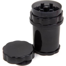Grınder Parçalayıcı Plastik Baharat Öğütücü Herb Spice 4 Katmanlı (58MM-SIYAH)