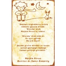 Renas Store Dekolia Kuşe Kağıt Duvar Posteri Küçük Prens Retro Vintage DRTR0044