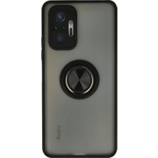 Akmanora Newface Xiaomi Redmi Note 10 Pro Kılıf Montreal Yüzüklü Silikon Kapak - Siyah